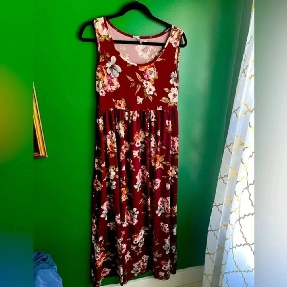 CLEARANCE! Motherbee Medium Maternity‎ Maxi Dress Sleeveless EUC! Size Medium